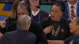 Auriemma and Staley have heated exchange as South Carolina defeats UConn