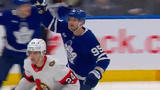 Maple Leafs’ Ekman-Larsson picks out the corner off feed from Laughton