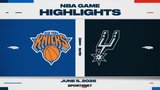 NBA Game 2 Highlights: Knicks 105, Spurs 104