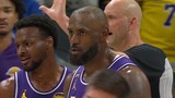 Lakers’ LeBron James shrugs off defender and powers home and-one dunk