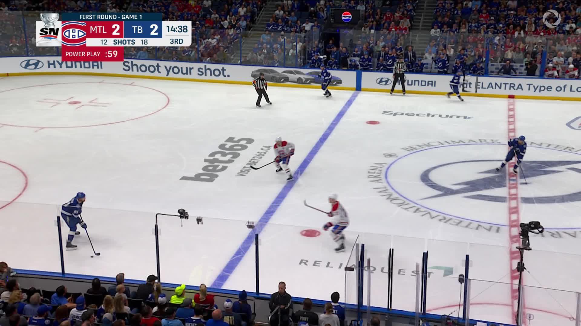 Slafkovsky wires home second straight power-play goal vs. Lightning