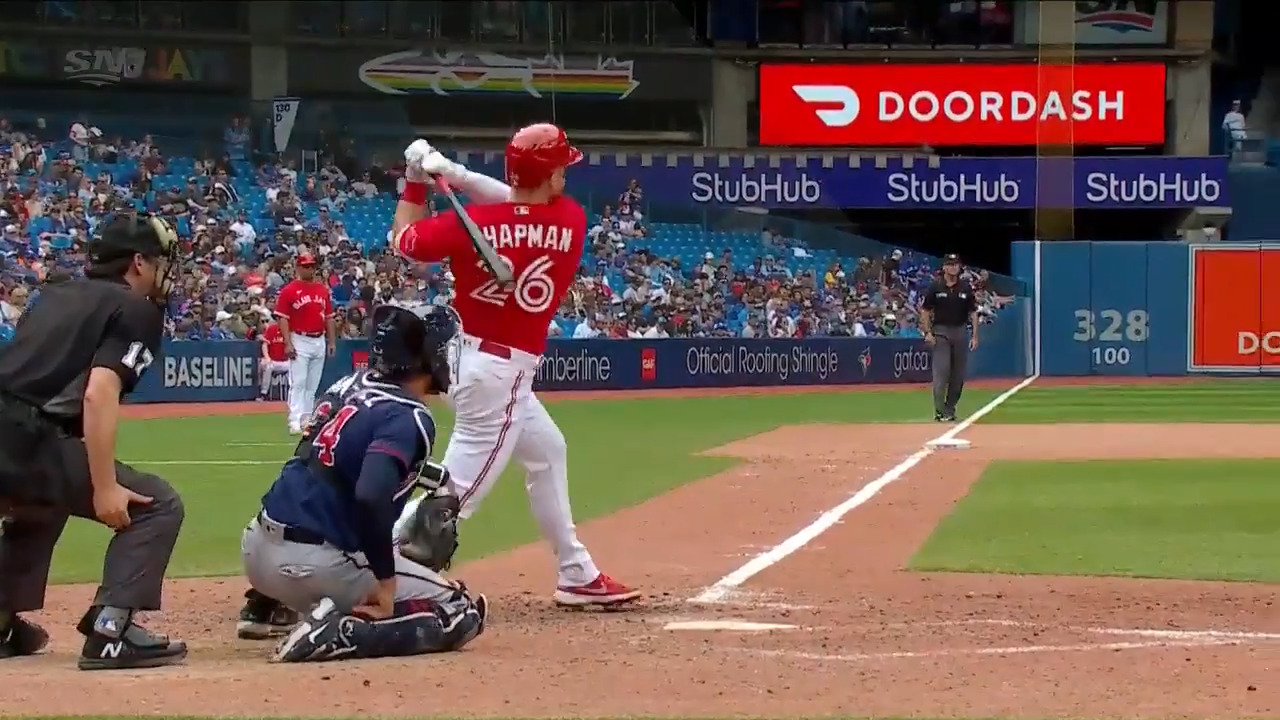 Chapman launches moon-shot to deep left box for 7th house run of season