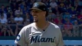 Marlins’ Perez gets into it with Blue Jays bench after plunking Okamoto