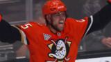 Puck bounces off of Poehling’s skate and in to gift Ducks wacky goal