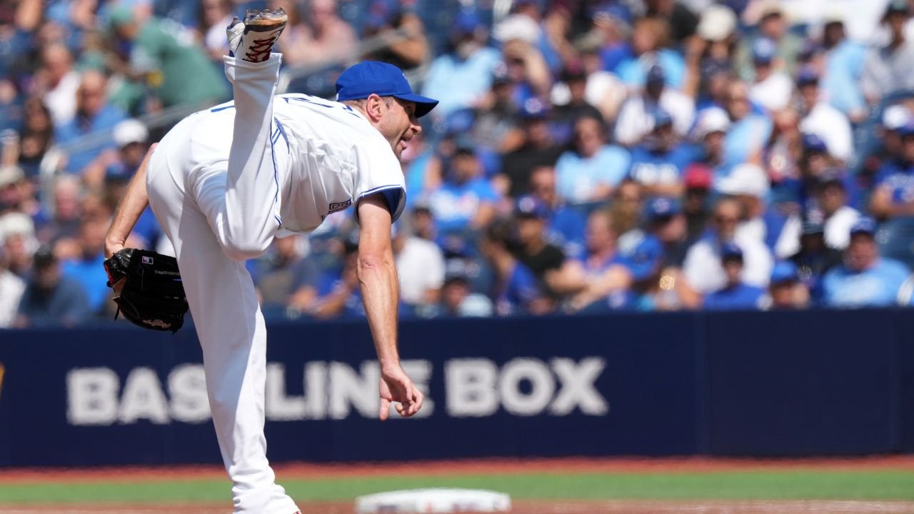 Blue Jays' Scherzer becomes second active pitcher to record 3,000 innings