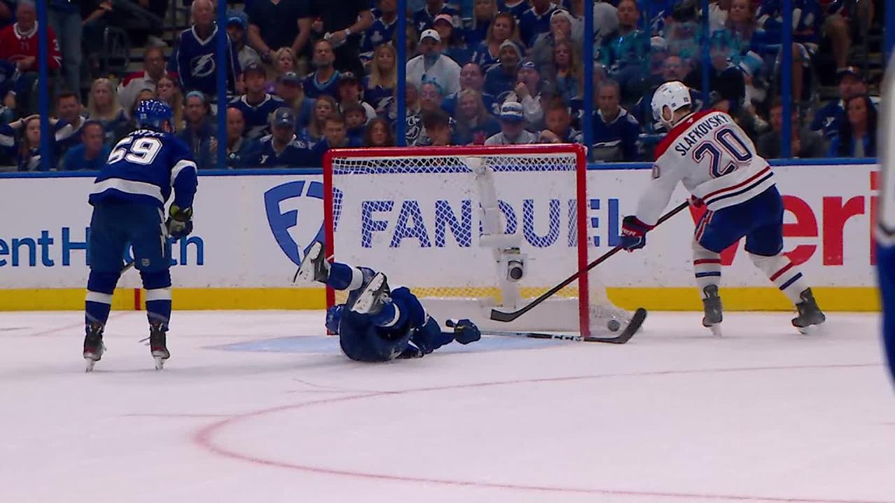 Hagel keeps Lightning alive with wild empty net save on Slafkovsky