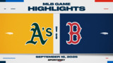 MLB Highlights: Athletics 2, Red Sox 1