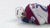 Avalanche’s MacKinnon shaken up after taking puck to face