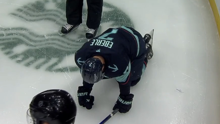 Kraken’s Jordan Eberle suffers lower-body injury vs. Blackhawks