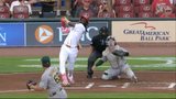Reds’ De La Cruz skies leadoff bomb vs. Athletics’ Barnett