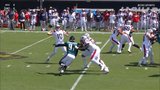 Jaguars recover Patriots fumble after ball slips from Maye’s hand