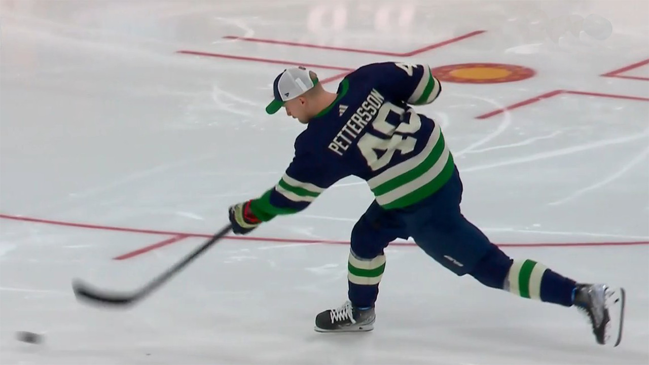 Pettersson wins hardest shot, Crosby takes a dip at NHL All-Star Skills Competition