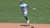 Clement beats Adames at first base to keep Giants hitless through seven