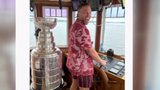 Taylor Hall takes Stanley Cup on long-awaited boat ride