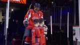 Ovechkin receives special introduction from two sons at final home opener