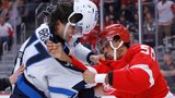 Bauer and Kolesar drop the gloves after hard hit on Compher