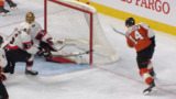 Senators’ Highmore denies Flyers’ Couturier with remarkable deflection