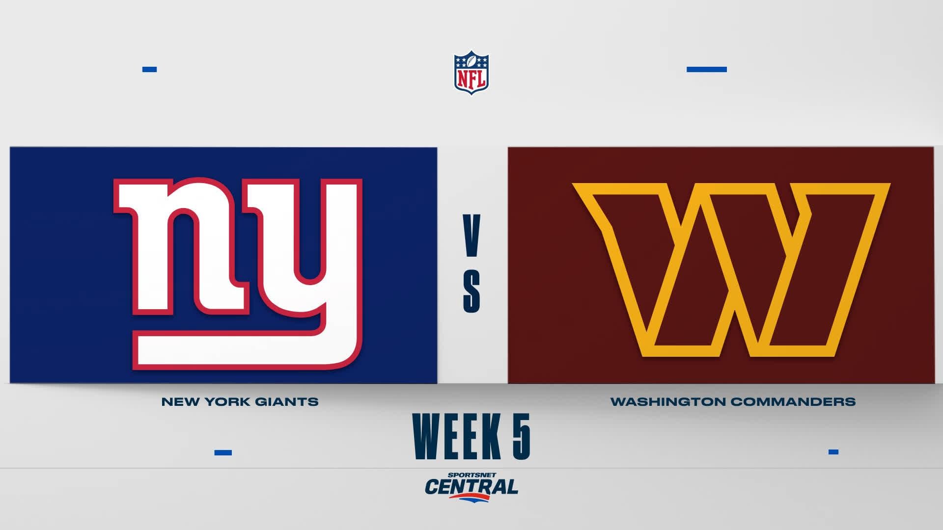 NFL Highlights: Giants 27, Commanders 27 (OT)