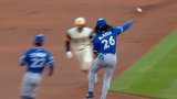 Blue Jays’ McAdoo turns unassisted double play to end opening frame