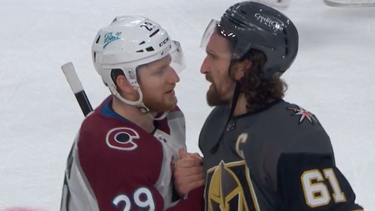 Golden Knights and Avalanche shake hands after exciting series