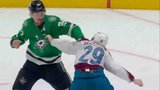Avalanche’s MacKinnon and Stars’ Hintz square off in intense fight