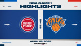 NBA Game 1 Highlights: Knicks 123, Pistons 112