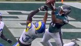 Eagles’ Cooper reaches over Rams defender to snag touchdown
