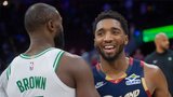 Brown, Brunson attend Donovan Mitchell’s star-studded wedding to Coco Jones