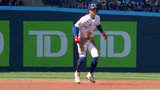 Blue Jays’ Clement scores from second on fielding error from Rays’ Caminero
