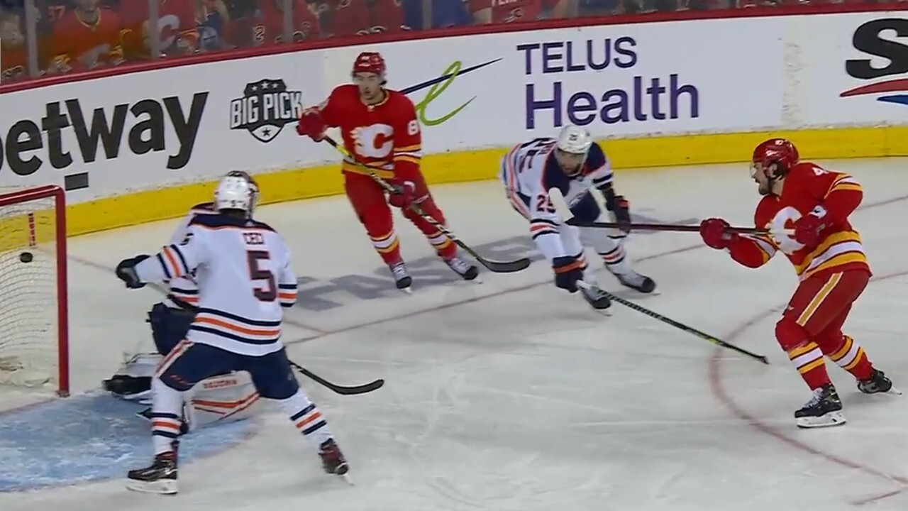 Flames’ Gaudreau reveals Andersson wide-open to take the lead vs. Oilers