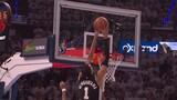 Spurs’ Wembanyama elevates and throws down two-handed alley-oop slam
