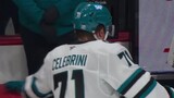 Sharks’ Celebrini smashes his stick on post after Senators’ empty netter
