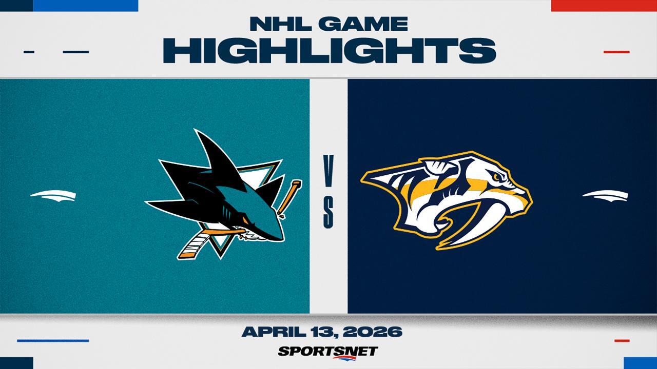 NHL Highlights: Sharks 3, Predators 2