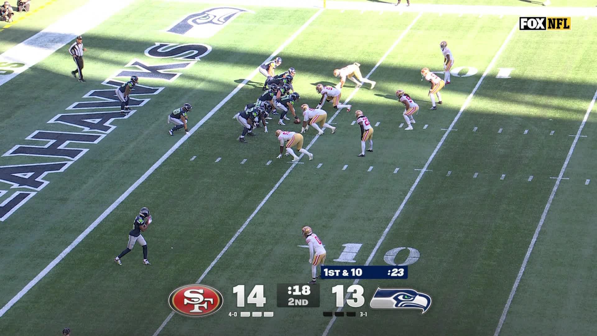 49ers defensive tackle Gracen Halton pounces on fumble for touchdown