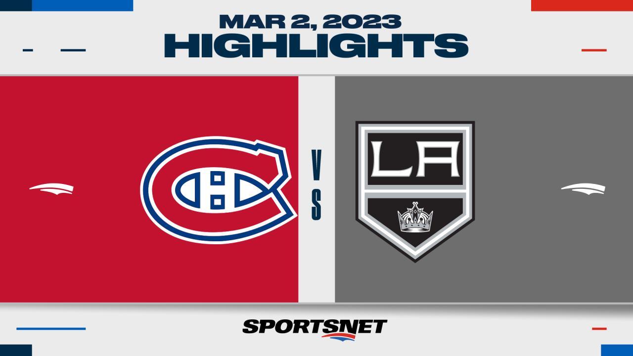 Gabriel Vilardi Los Angeles Kings Game-Used Goal Puck from March 2, 2023  vs. Montreal Canadiens