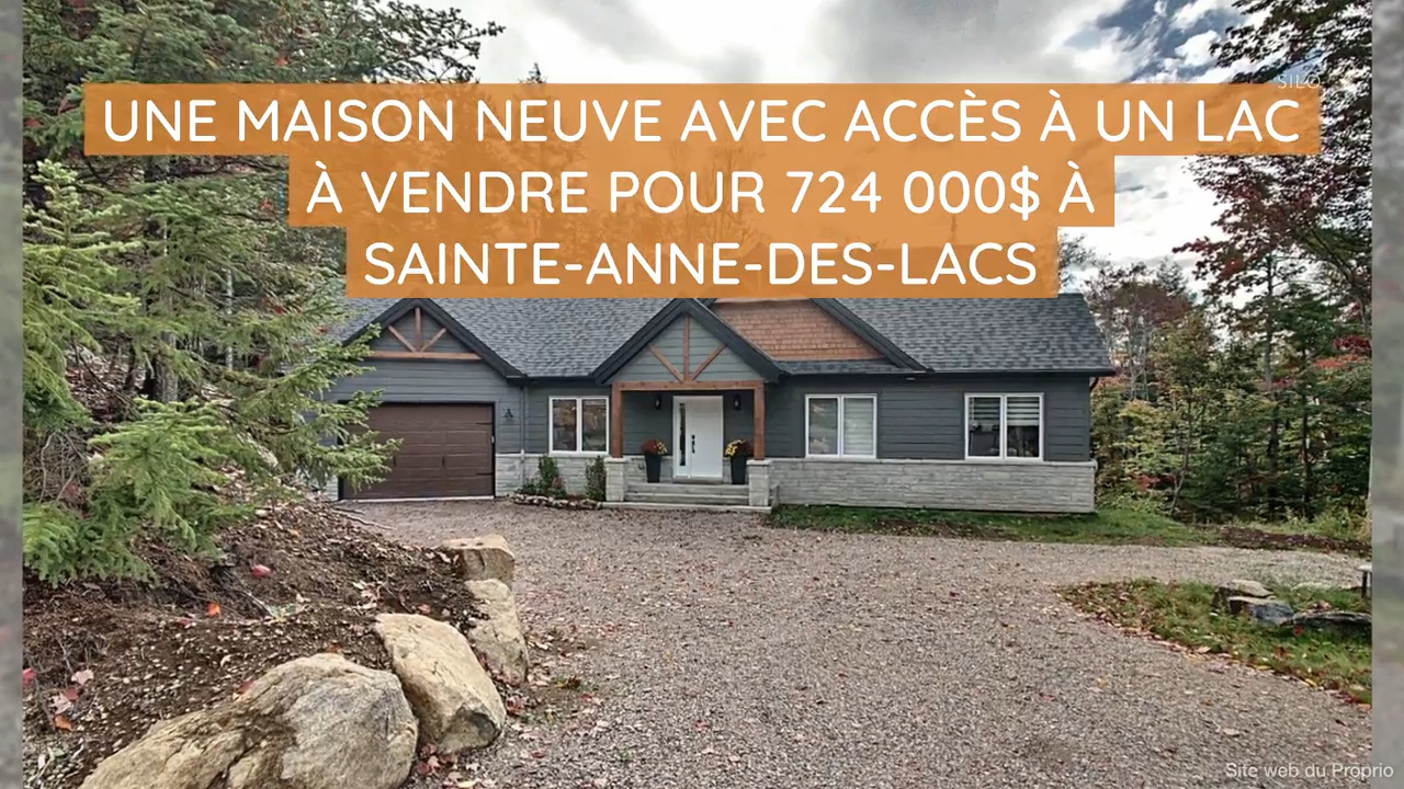 Une maison neuve avec acc s un lac vendre pour 724 000