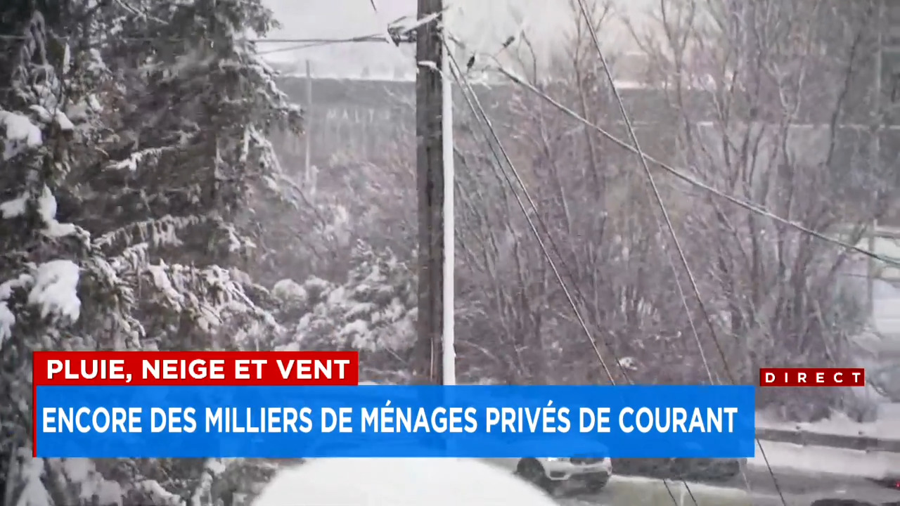 La neige prive des milliers de foyers d'électricité au Québec
