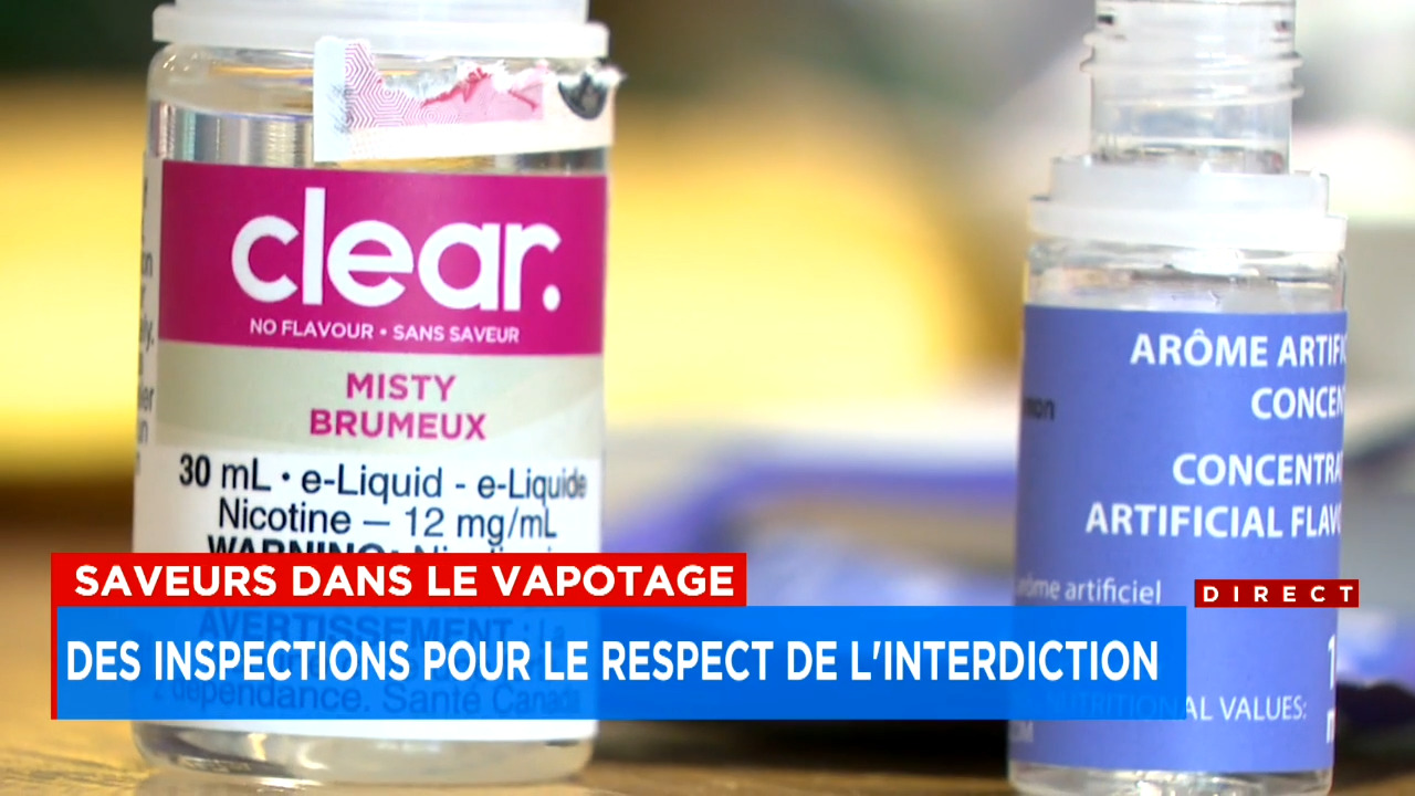 Saveurs dans le vapotage: des inspections pour le respect de l'interdiction  - Explications 12h