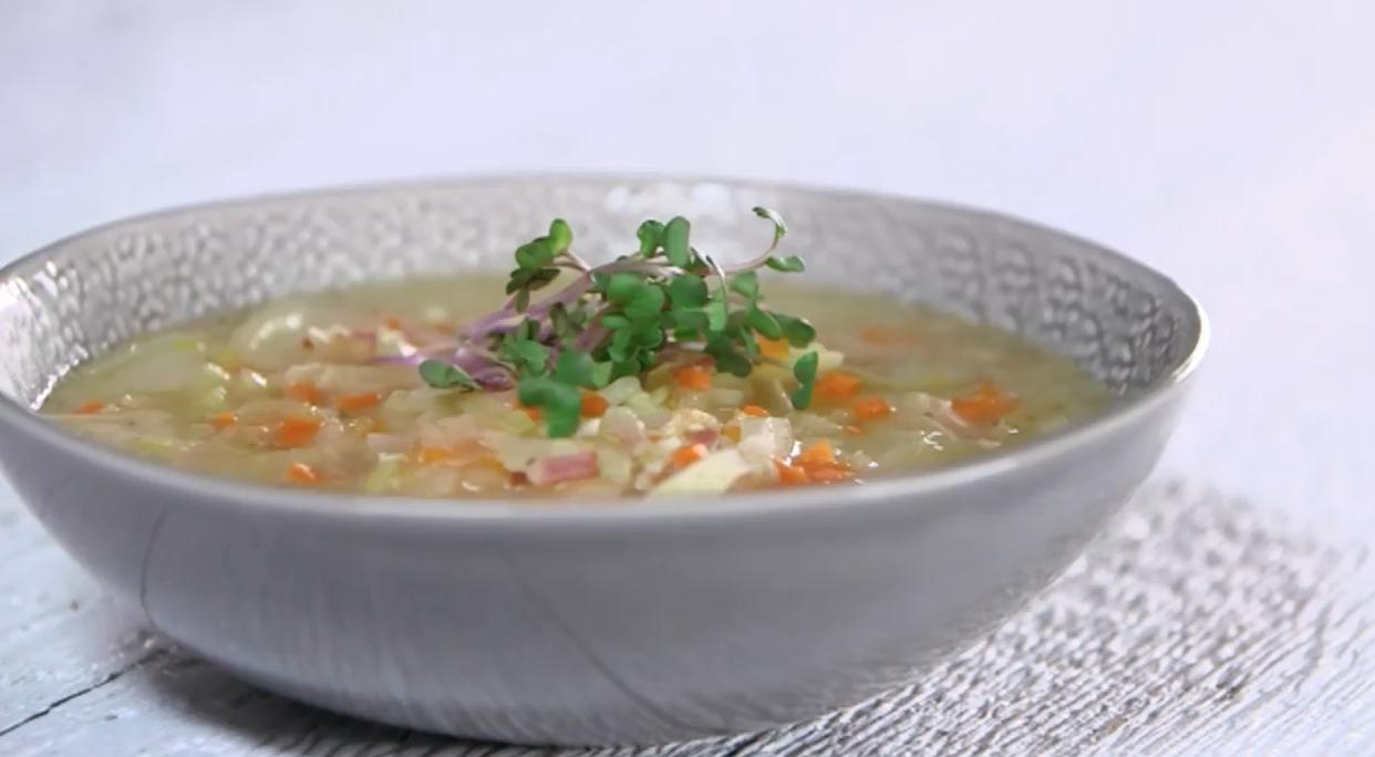 Soupe au chou et au bacon - Recette