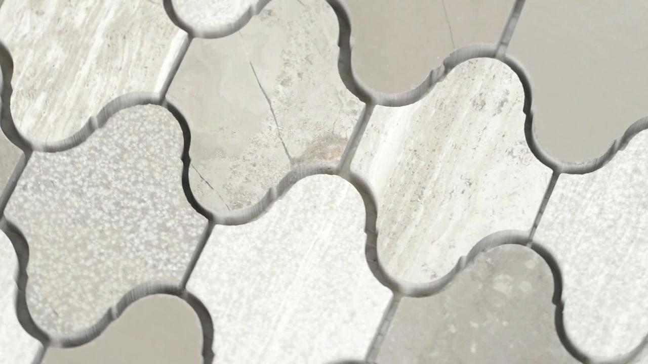 MSI Arctic Storm 12 in. x 12 in. x 10mm Honed Marble Mesh-Mounted Mosaic Floor and Wall Tile (1 sq. ft.)