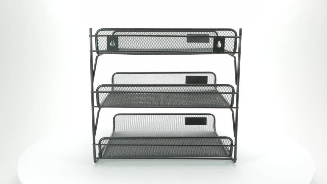 Wall Mounted Galvanized Metal Marker Holder with Storage Tray