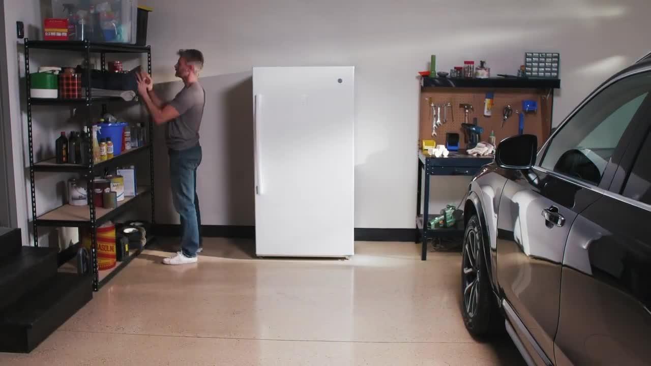 Garage Ready 14.1 cu. ft. Frost Free Defrost Upright Freezer in White