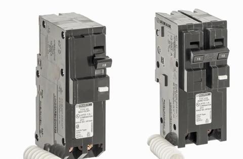 Square D QO 15 Amp Single-Pole Dual Function (CAFCI and GFCI) Circuit Breaker (4-Pack)