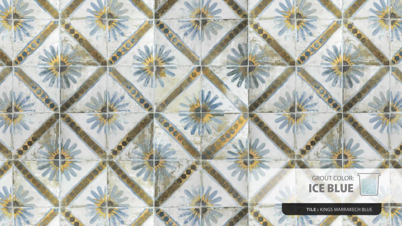 Merola Tile - Kings Marrakech Blue 17-5/8 in. x 17-5/8 in. Ceramic Floor and Wall Tile (10.95 sq. ft./Case)
