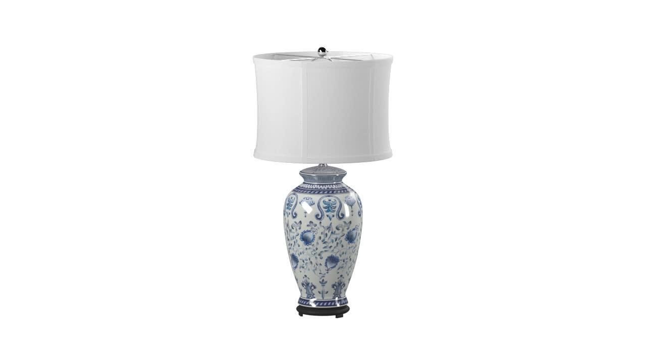 Safavieh blue deals and white lamp