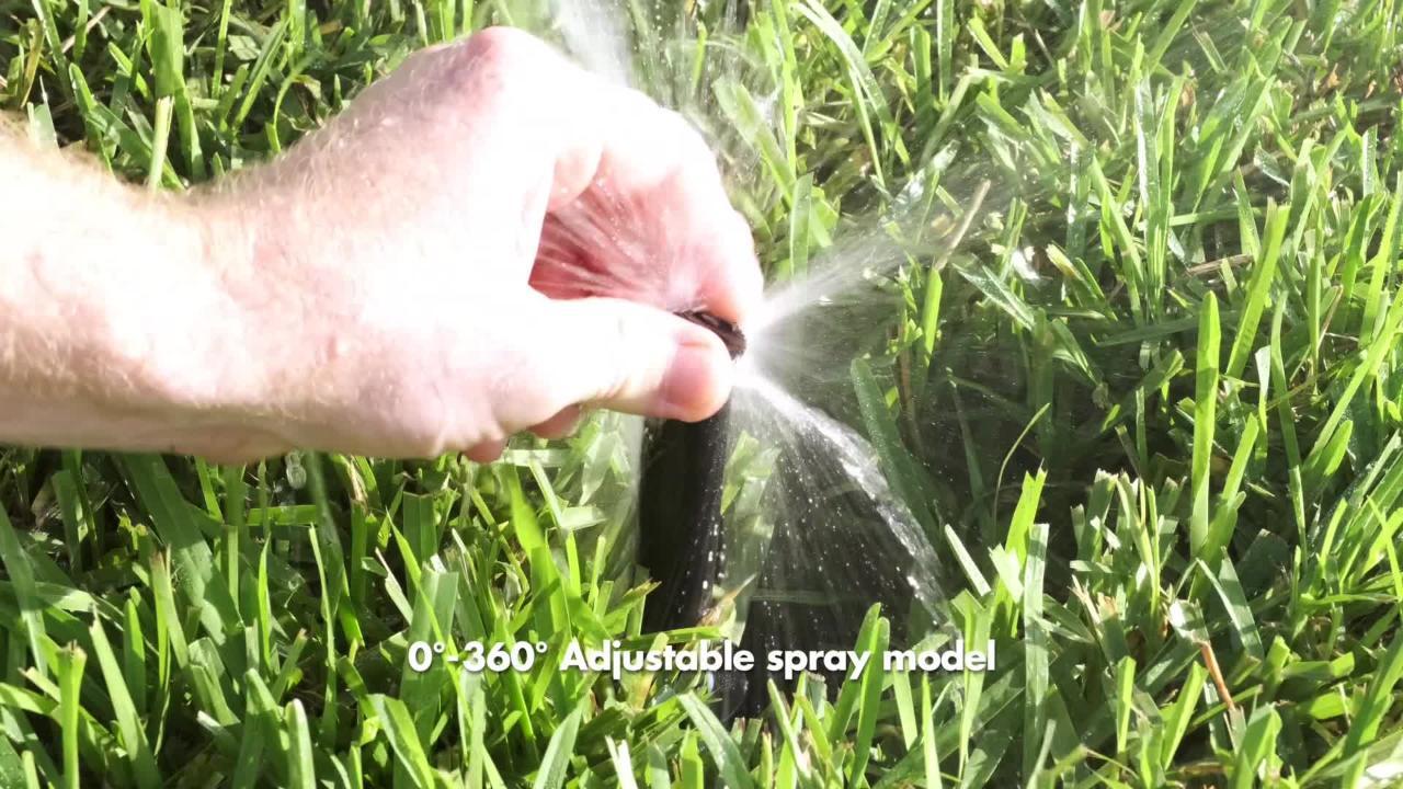 1800 Series 4 in. Pop-Up Dual Spray Sprinkler, Half Circle Pattern,  Adjustable 8-15 ft.