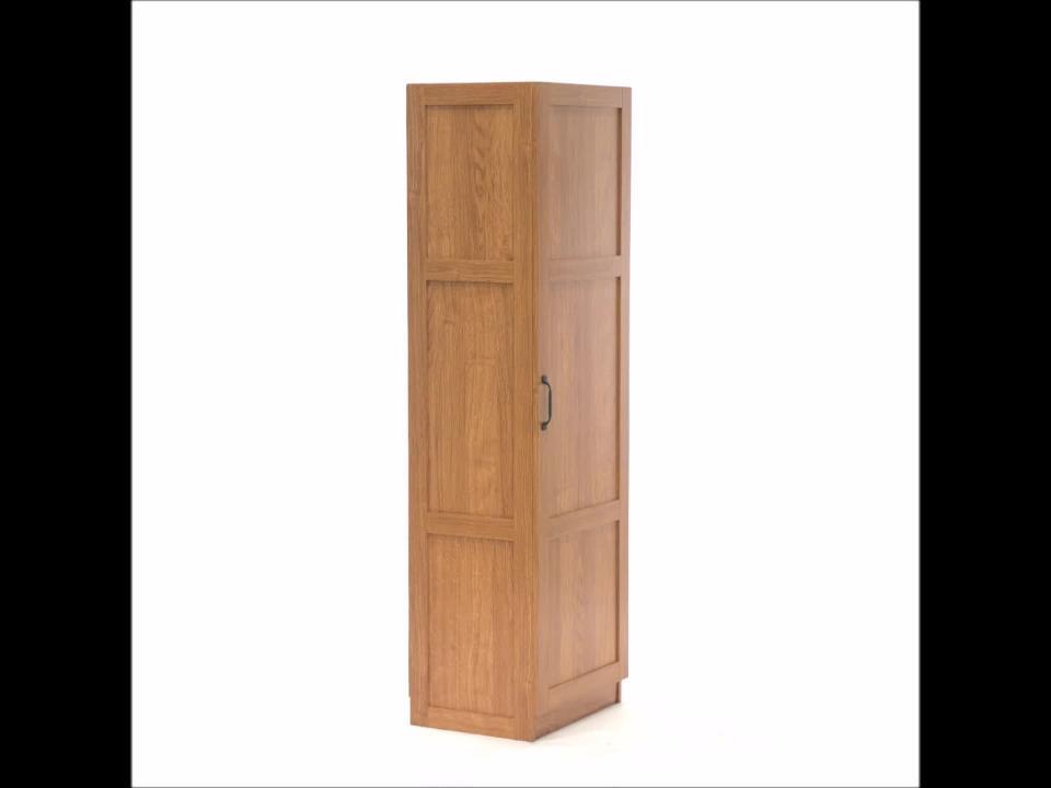 Sauder storage cabinet highland deals oak finish