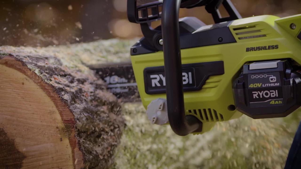 RYOBI 16 In. 40-Volt Brushless Lithium-Ion Battery Power Electric