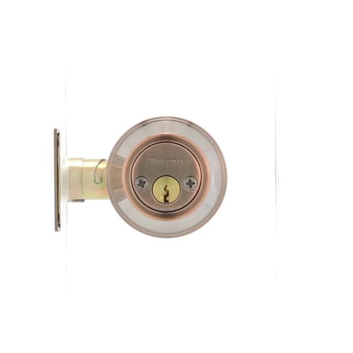 Toledo Fine Locks      Oviedo Double Cylinder Antique Brass Door Handleset