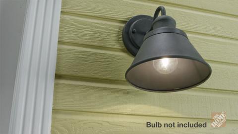 Hampton Bay 1-Light Zinc Outdoor Wall Lantern HSP1691A 